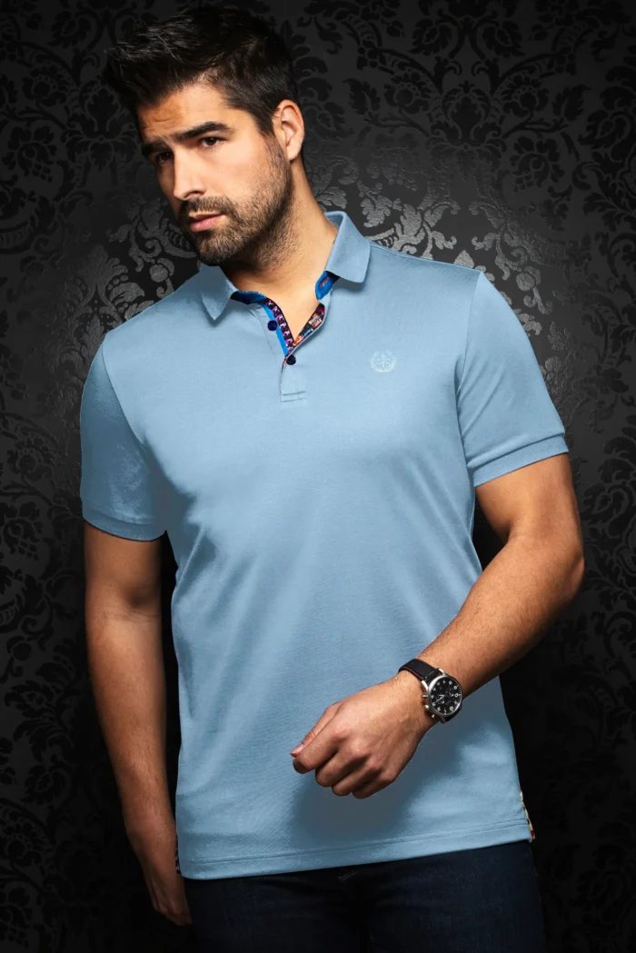 AU NOIR Polo Shirt - Benz Light Blue Stretch - Image 1
