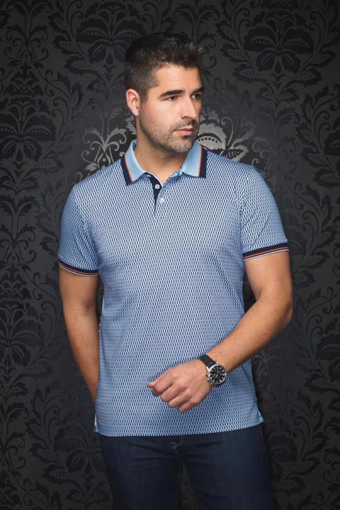 AU NOIR Polo Shirt - Benz Light Blue Stretch - Image 2