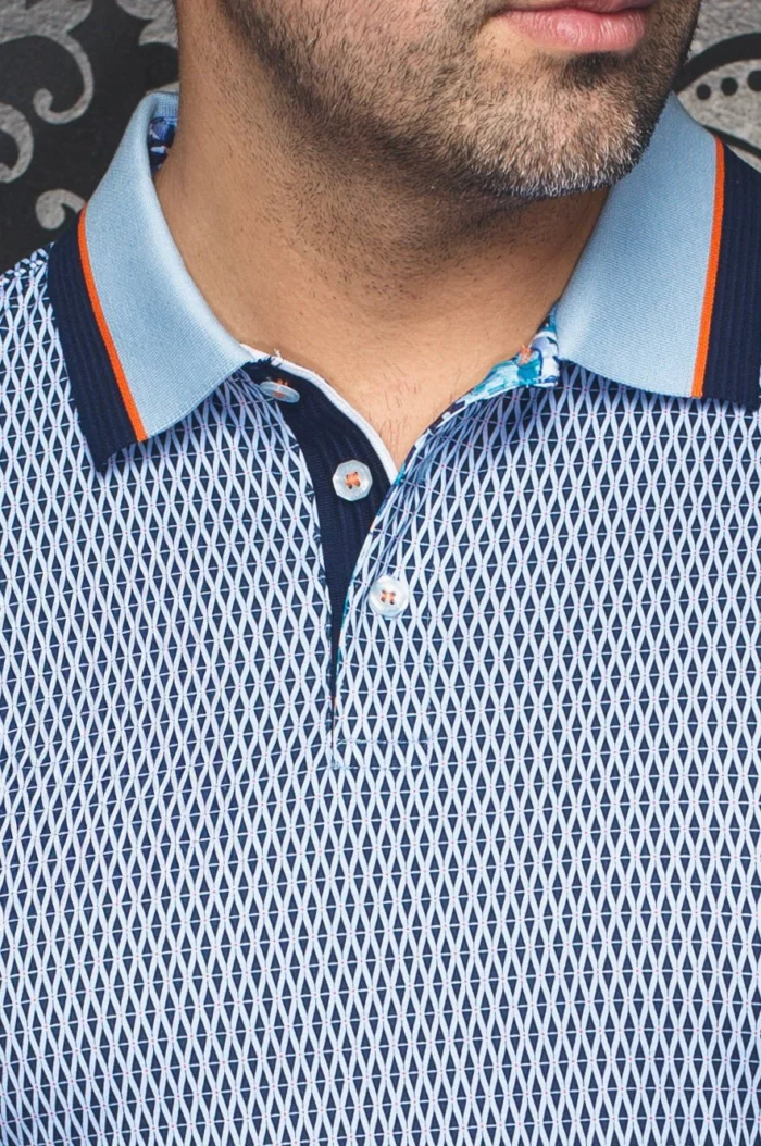 AU NOIR Polo Shirt - Benz Light Blue Stretch - Image 3