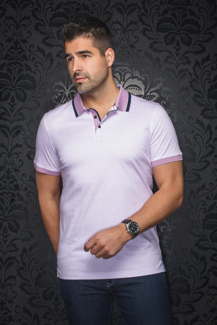 AU NOIR Polo Shirt - Fairmont Pink Stretch - Image 2