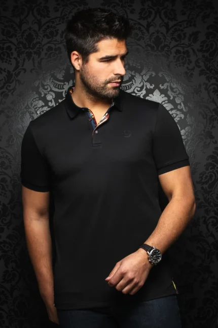 AU NOIR Polo Shirt - Fairmont Black Stretch