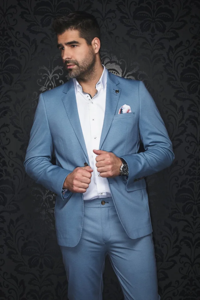 AU NOIR Stretch Blazer - Glover Light Blue - Image 2