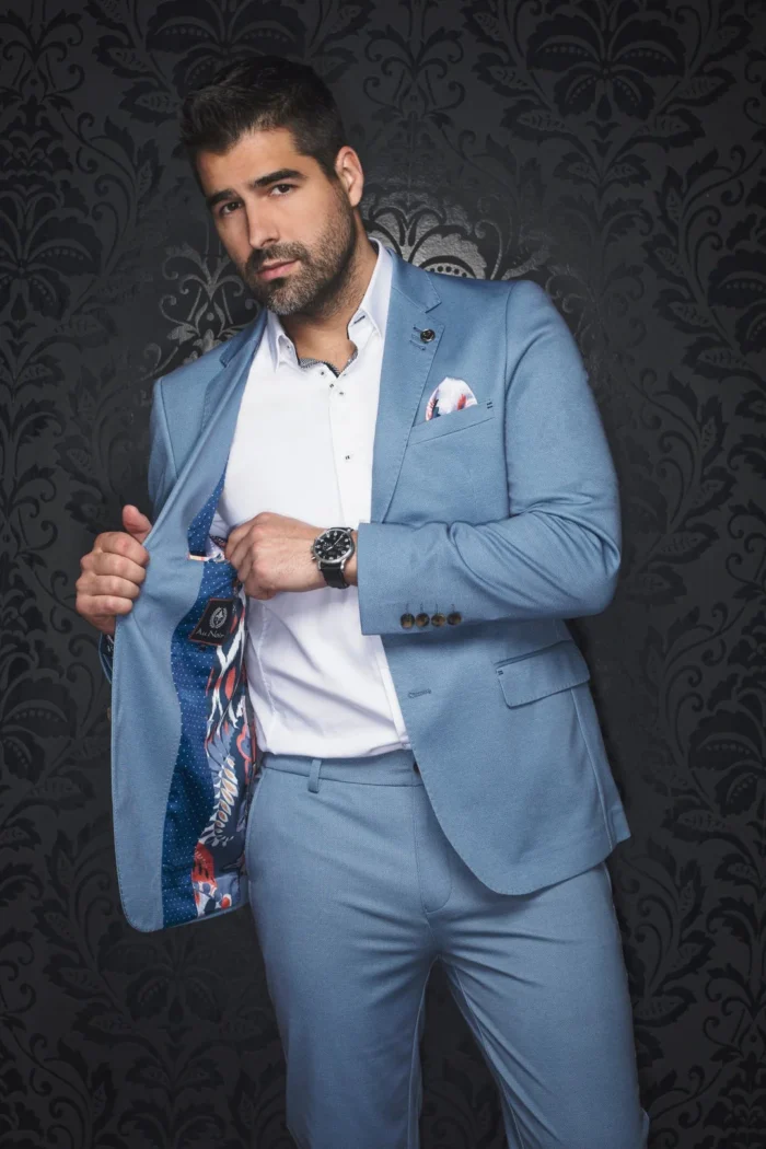 AU NOIR Stretch Blazer - Glover Light Blue - Image 4